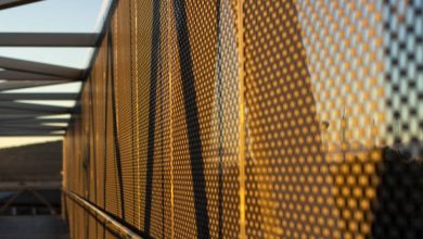 Perforated metal facades and cladding panels